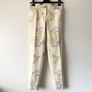 Dolce & Gabbana Floral Embroidered Pants Sz 42